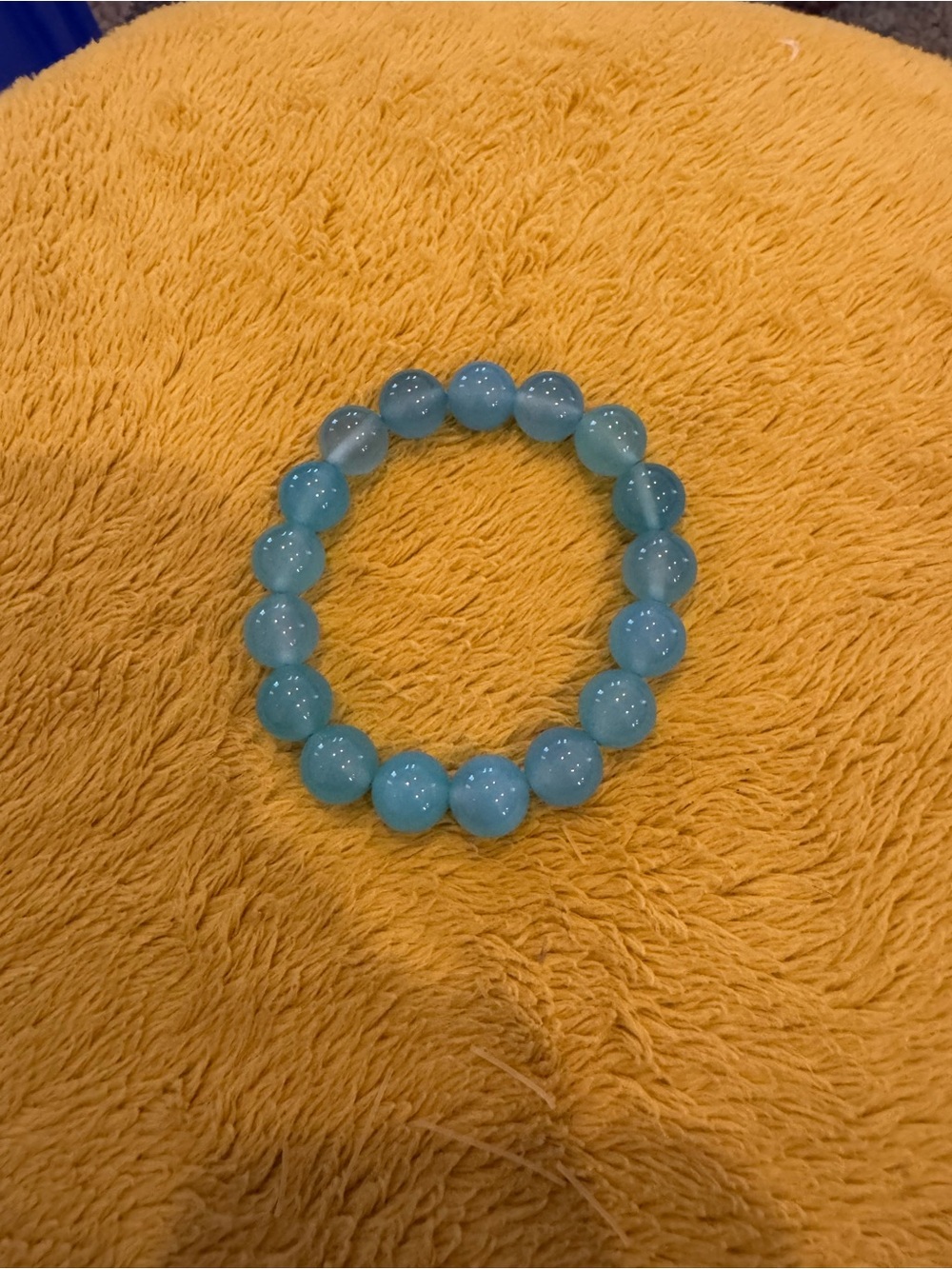Blue Beaded Stretch Bracelet - Unbranded